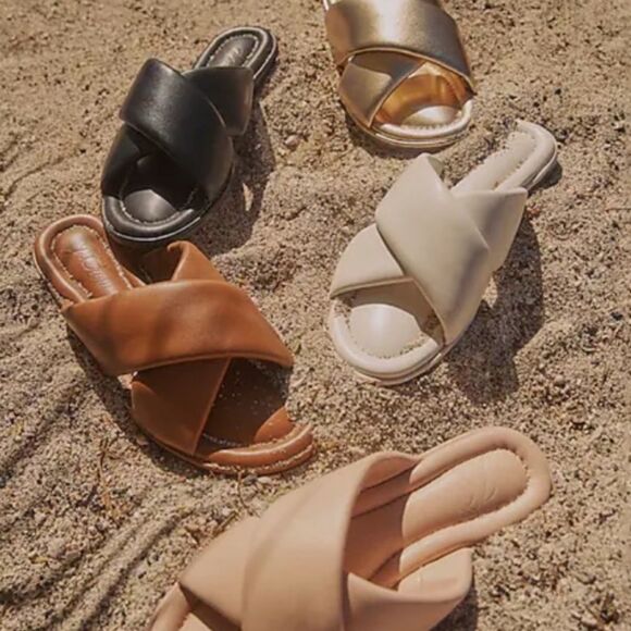 J. Crew Menorca padded cross-strap sandals in leather. Size 8. NWT, NIB. - Picture 2 of 12